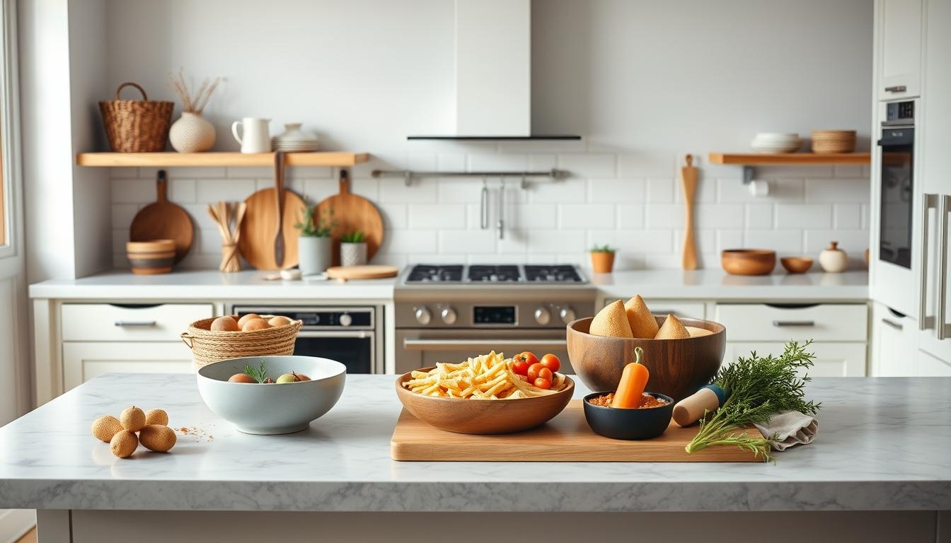 Quick weeknight dinner prepared in a home kitchen